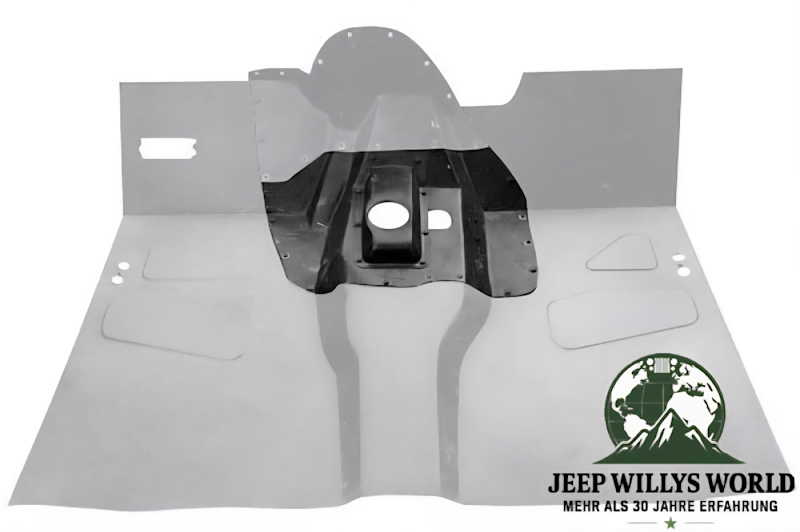Bodenplatten Reparaturblech Fußraum vorne Mitte Jeep CJ5 55-71