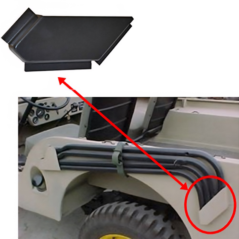 Soft top frame side panel Field Top rear bracket Jeep CJ2A CJ3A 46-53