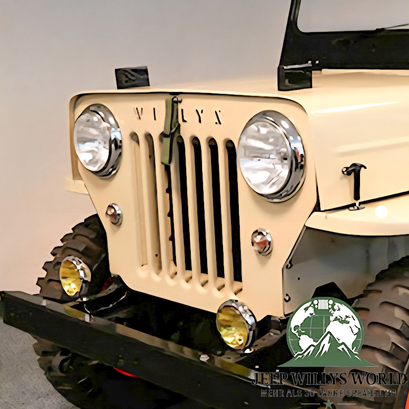 Kühlergrill Frontmaske mit Willys Logo Jeep CJ3B 53-64