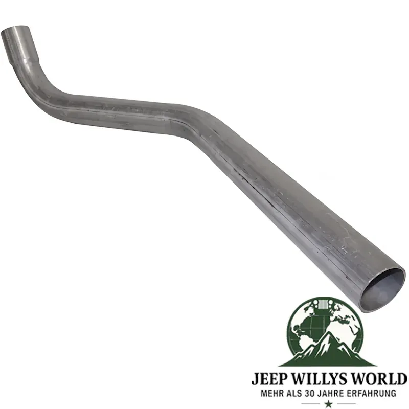 Crown exhaust tailpipe for 4-134 cui engine with L- & F-Head. Jeep Willys, CJ2A CJ3A CJ3B CJ5 CJ6 (1946-1971).