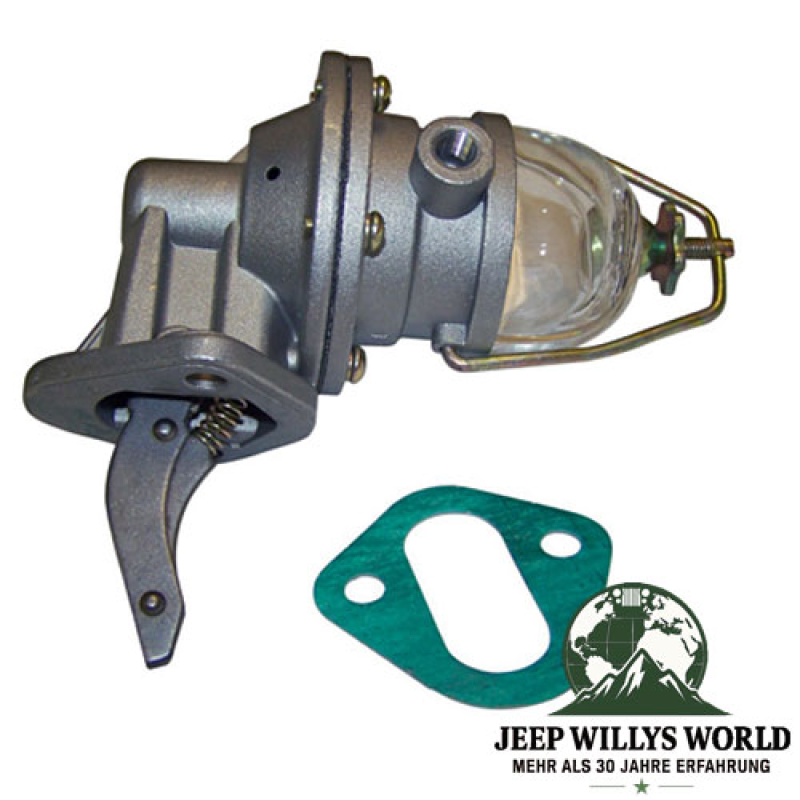 Benzinpumpe mit Glas Jeep CJ + Willys + Ford GPW 41-71