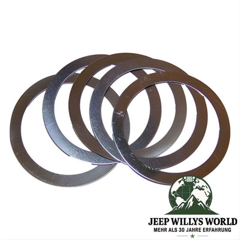 Einstellscheiben Ausgagswelle Dana 20, 300 Verteilergetriebe Ausgang Jeep SJ J Serie / CJ5 / CJ6 / CJ7 / CJ8 (62-86), Nahansicht.