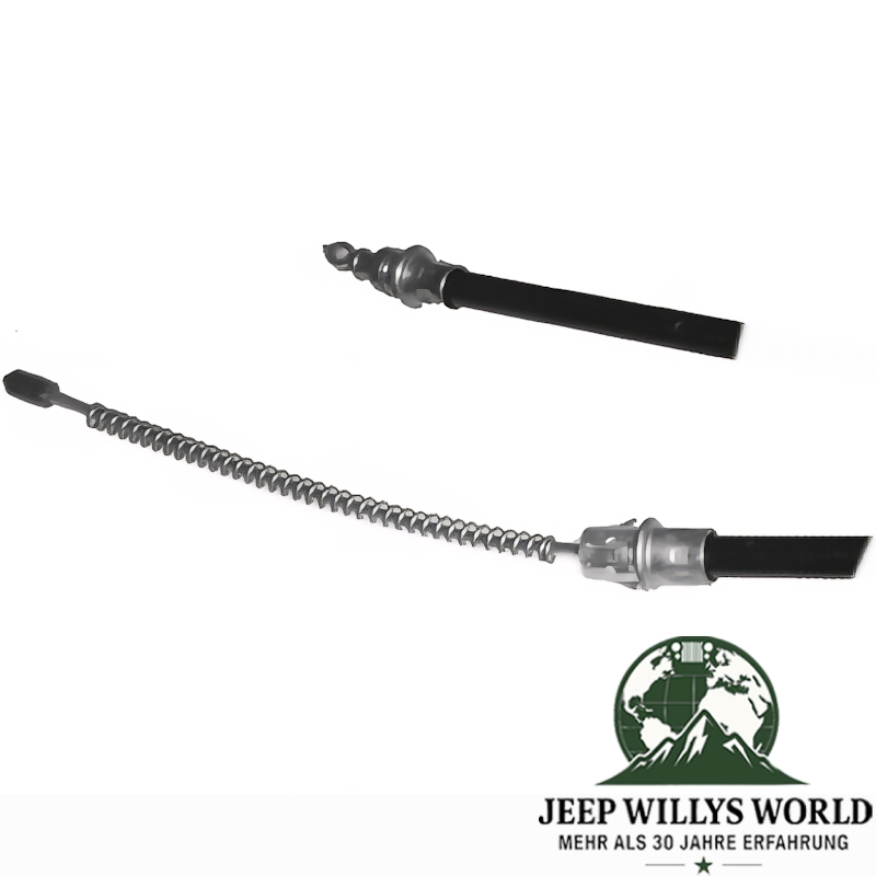 Handbremsseil hinten rechts Jeep CJ5 CJ7 CJ8 81-86, Detailansicht Anschlussstellen.