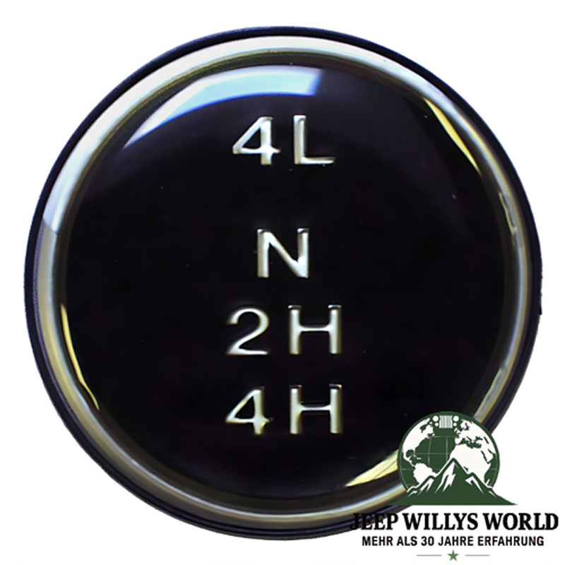 Shift Knob Pattern Insert Dana 300 Transfer Case Jeep CJ 80-86 pictured from above