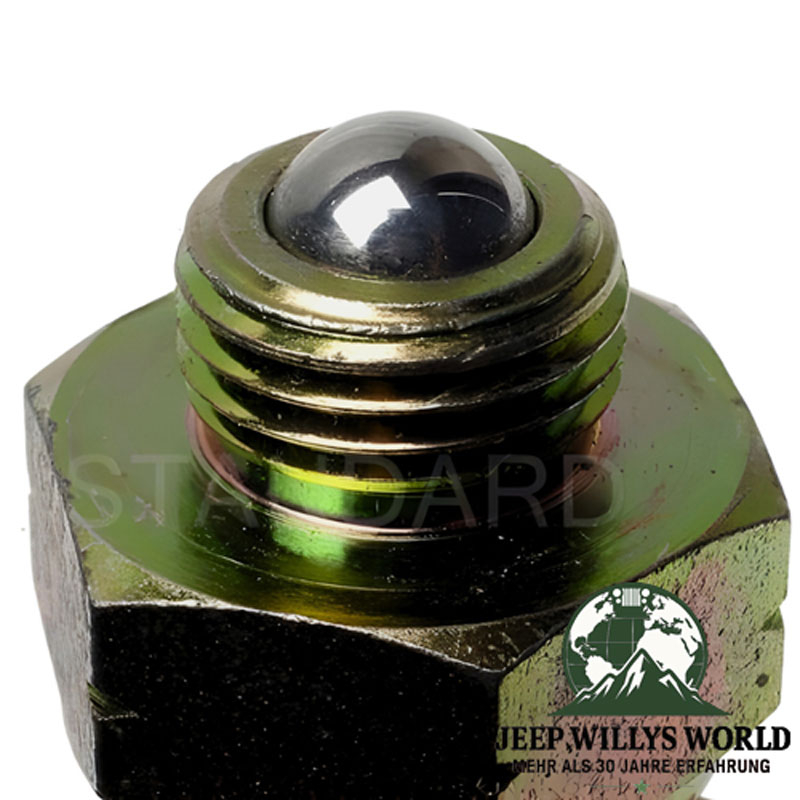Reverse Back Up Lamp Switch T18 T150 Transmission Jeep CJ / SJ (76-86), thread side.