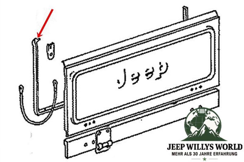 Tailgate Door Seal Jeep CJ 76-86