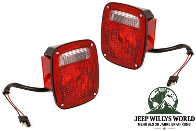 Rückleuchten Paar US rechts + links mit Seitenstrahler Jeep CJ 81-86
