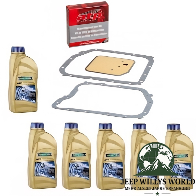 Transmission Filter and Gasket Kit + 6 L ATF+4 Oil for A904 A999 42RE 44RE 46RH. Jeep CJ5 / CJ7 / CJ8 / Wrangler YJ / TJ / Cherokee XJ / Grand Cherokee ZJ / ZG / Comanche MJ (1980-2002).