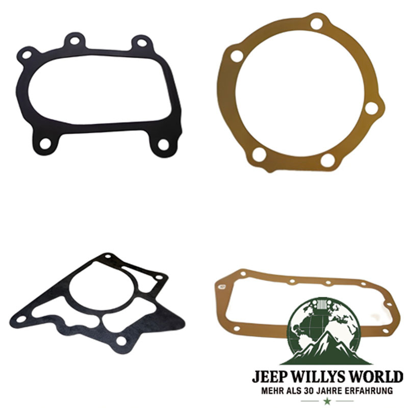 Gasket and Oil Seal Kit Dana 20 Transfer Case Jeep CJ 72-79, all Gaskets are pictured.