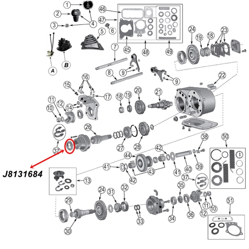 Simmerring Eingang Dana 300, NP Verteilergetriebe, T176, 177 Schaltgetriebe Ausgang Jeep CJ Wrangler Cherokee 80-91
