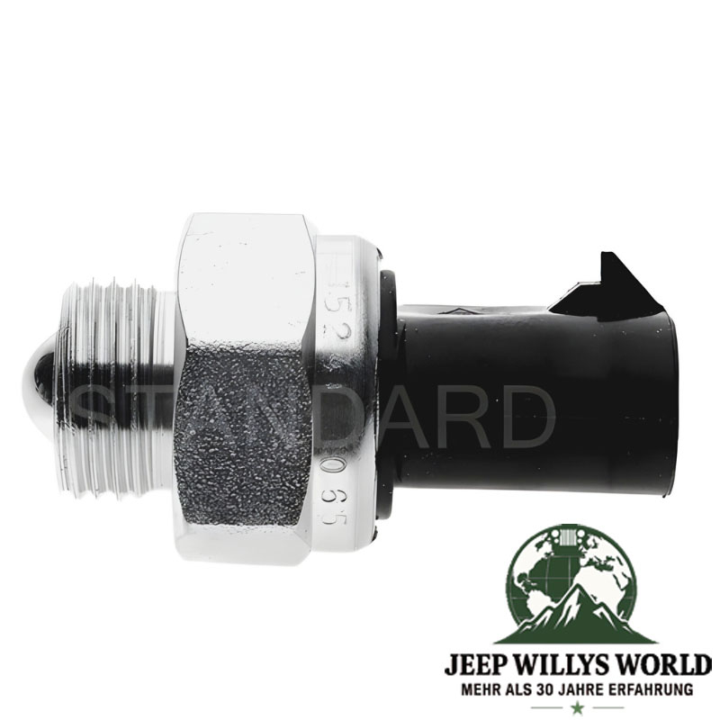 Allradschalter, Unterdruckschalter für NP231 Verteilergetriebe. Jeep Cherokee XJ / Wrangler TJ (1996-2006), seitlich abgebildet.