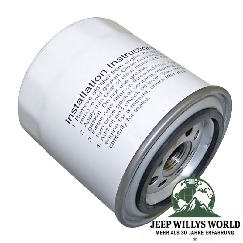 Ölfilter für 3,8L, 4,2L, 5,0L, 5,9L & 6,6L 6-Zylinder oder 8-Zylinder Motor. Jeep CJ5 CJ6 CJ7 CJ8 (1966-1982).