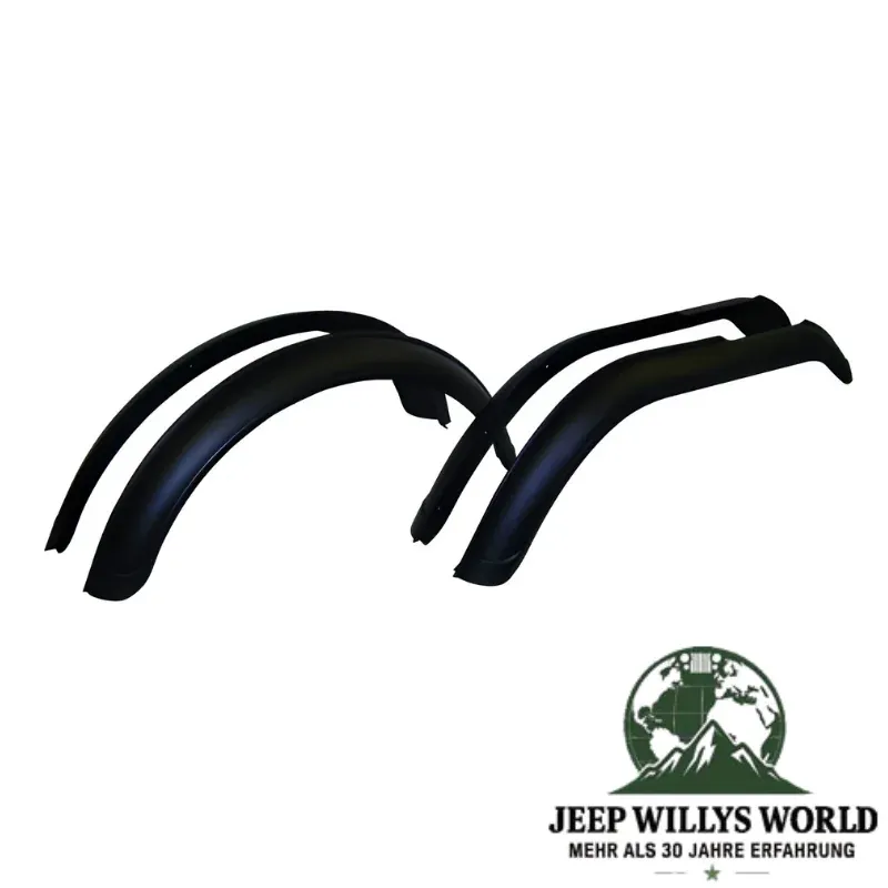 Crown Kotflügelverbreiterung Serienverbreiterung 4-teilig Set schwarz Kunststoff Jeep CJ5 CJ6 CJ7 (1955-1986)