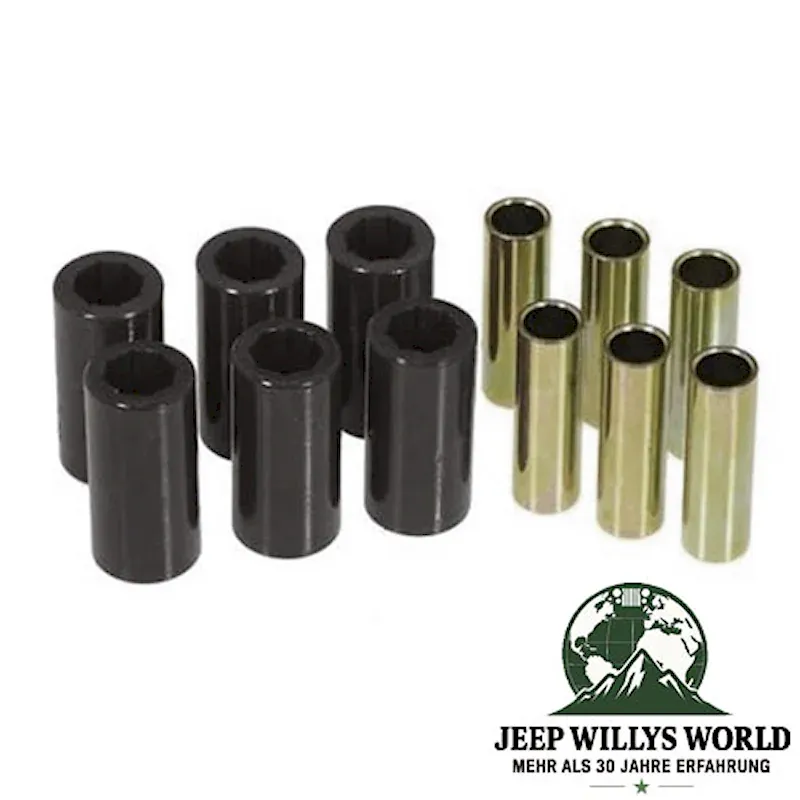 Blattfederbuchsen Set vorne oder hinten PU schwarz Jeep CJ 55-75