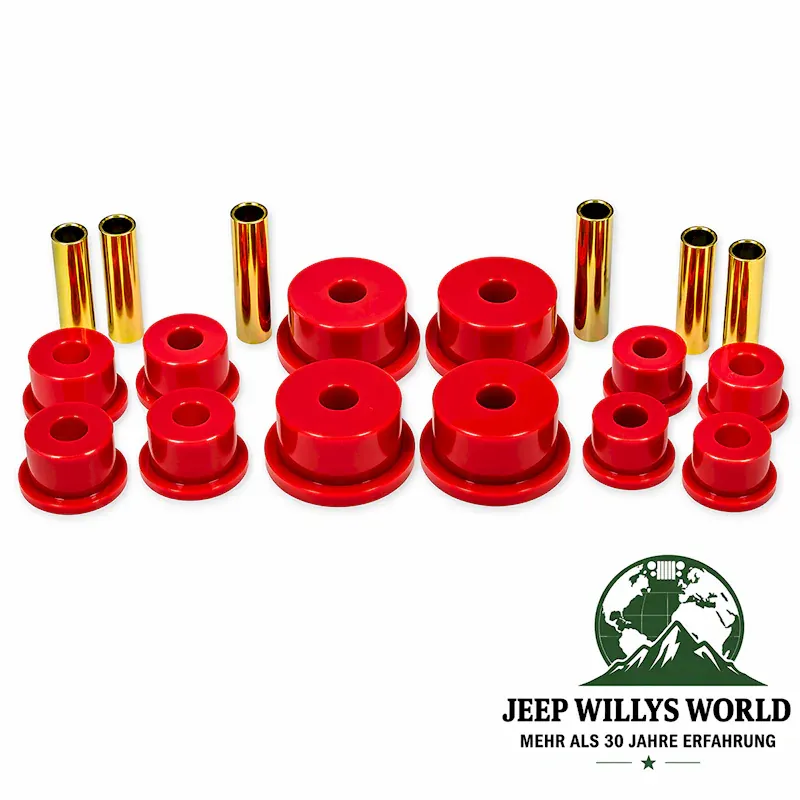 Blattfederbuchsen Set hinten rot PU Jeep Cherokee 84-01