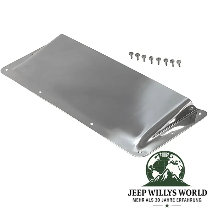 Airscoop Lüftungsgitter Hutze Edelstahl Jeep CJ5 CJ7 CJ8 + Wrangler YJ (1976-1995)