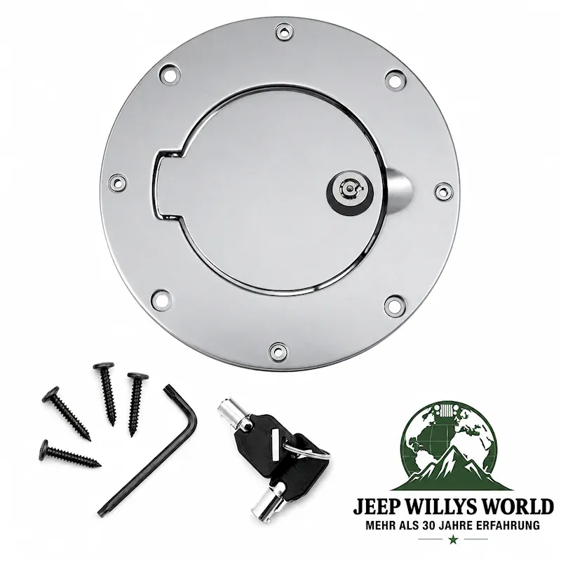Tankklappe abschließbar Aluminium Jeep Wrangler TJ 96-06