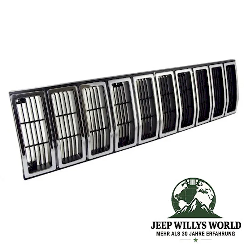Grille Insert, Black Chrome. Jeep Cherokee XJ (1984-1987)