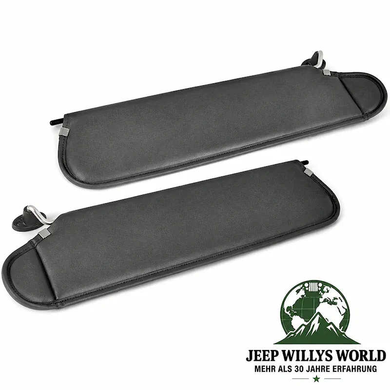 Sunvisor Pair in Black Jeep Wrangler 96-02