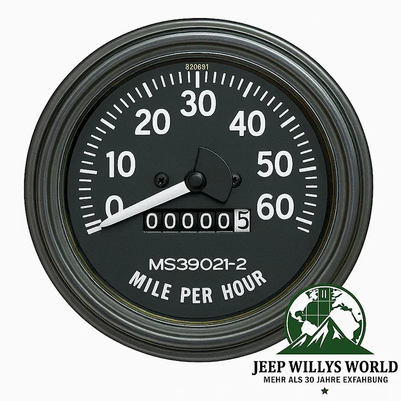 Speedometer 0–60 mph Jeep CJ WillyS 46-66