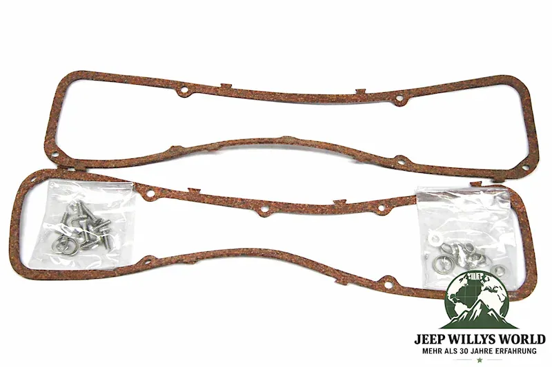 Ventildeckel Paar Aluminium mit OMIX Logo Jeep CJ + Wagoneer SJ 5,0 + 5,9 L 8 Zyl. 72-91