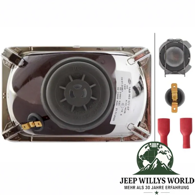 Scheinwerfer Einsatz H4 mit LWR Jeep Wrangler EU Modell 87-95