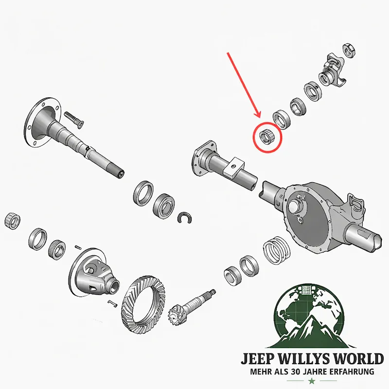 Kardan Stauchhülse Dana 35 Hinterachse Jeep Wrangler + Cherokee + Grand Cherokee 84-06