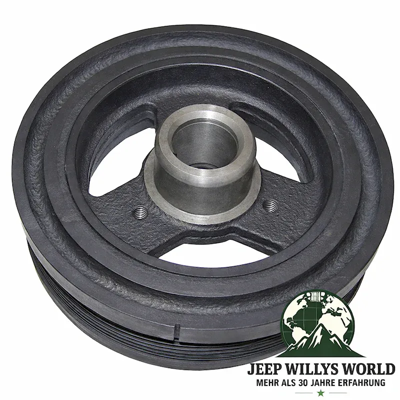 Crankshaft Harmonic Balancer 2,5 + 4,2 L Jeep CJ + Wrangler + Cherokee 81-93