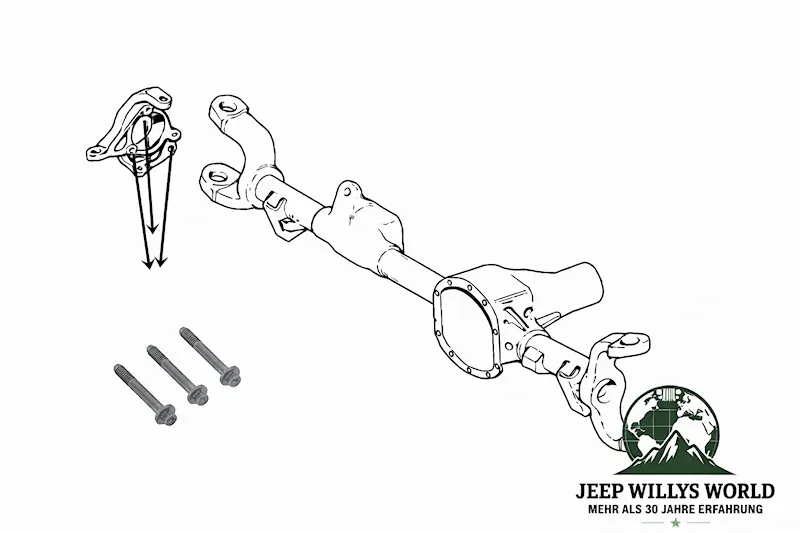 Radnabenschrauben Set Vorderachse Jeep Wrangler + Cherokee + Grand Cherokee 84-06