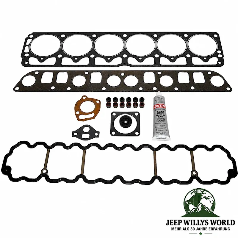 Crown Engine Gasket Set Upper Jeep Wrangler YJ TJ / Cherokee XJ / Comanche MJ / Grand Cherokee ZJ ZG 4.0L Engine (1991-1999)