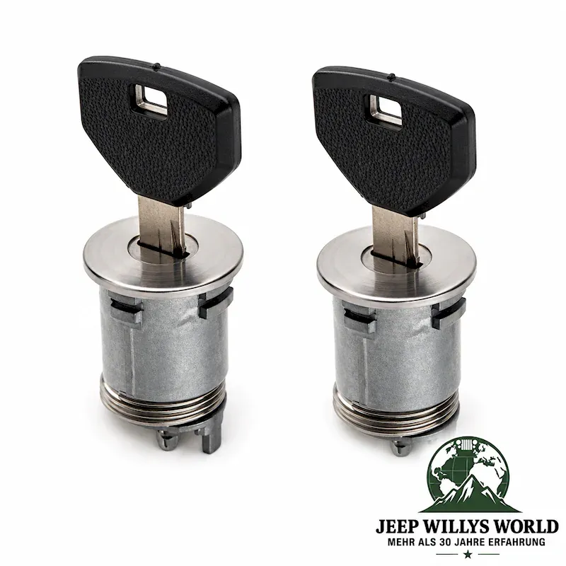 Door Lock Cylinder Pair with Key Jeep Wrangler + Cherokee + Grand Cherokee 91-94