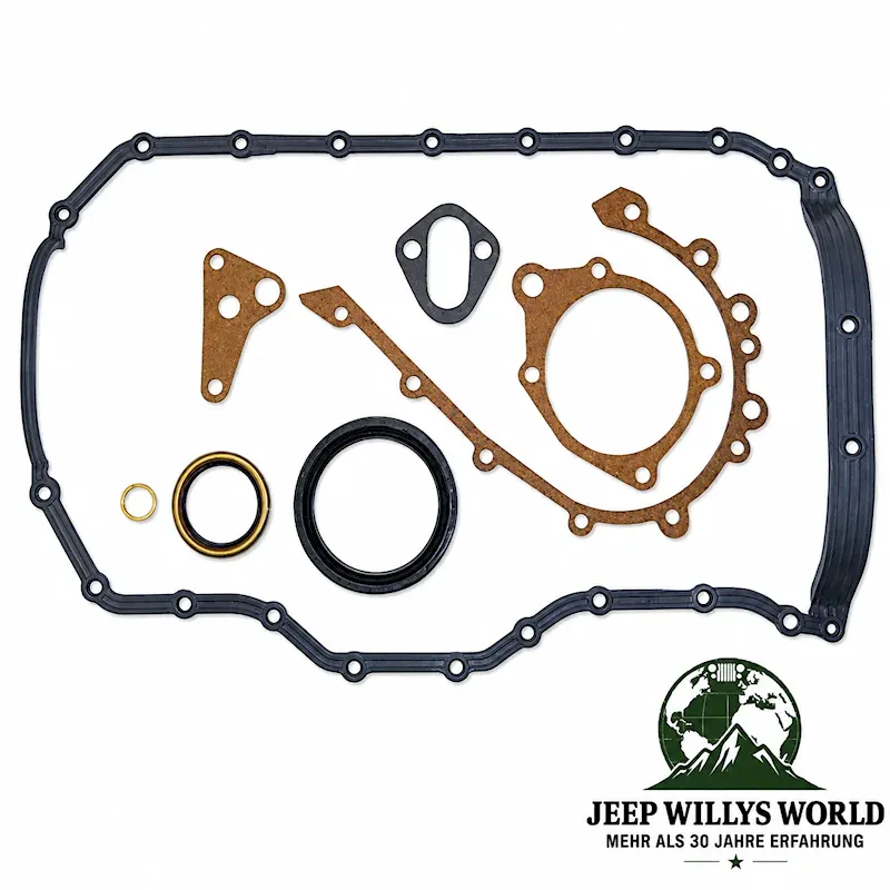 Crown Engine Gasket Set Lower Jeep Wrangler YJ TJ / Cherokee XJ / Comanche MJ 2.5L Engine (1992-2002)