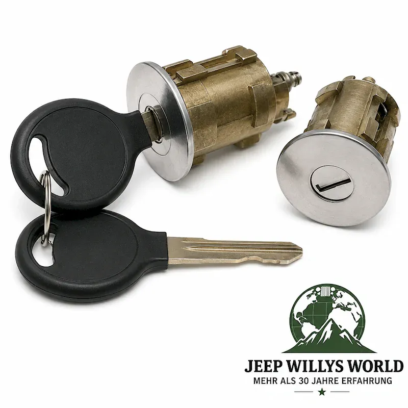 Door Lock Cylinder Pair with Key Jeep Wrangler + Cherokee + Grand Cherokee 97-06