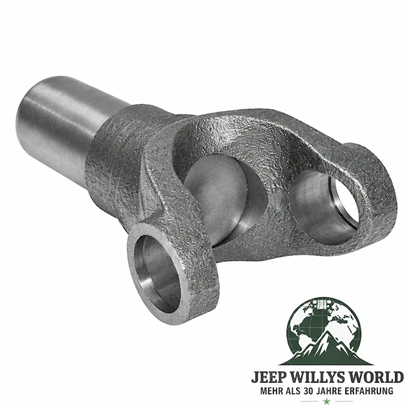 Kardanflansch Dana 30 Vorderachse, 44 Hinterachse, 300 Verteilergetriebe Jeep CJ Wrangler Cherokee Commanche 66-93, Flansch verschraubung auf Montagepunkten liegend, ganzer Artikel zu sehen.