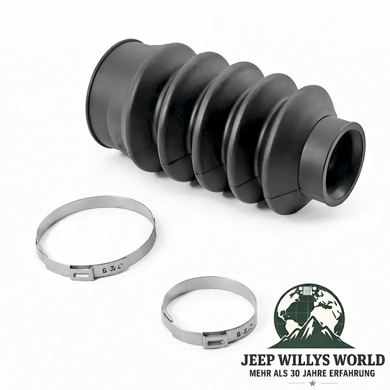 Propeller Drive Shaft Yoke Strap and Bolt Style Dana 30 Front Axle, 44 Rear Axle, 300 Transfer Case Jeep CJ Wrangler Cherokee Commanche 66-93, slightly tilted top side view with full product visable.