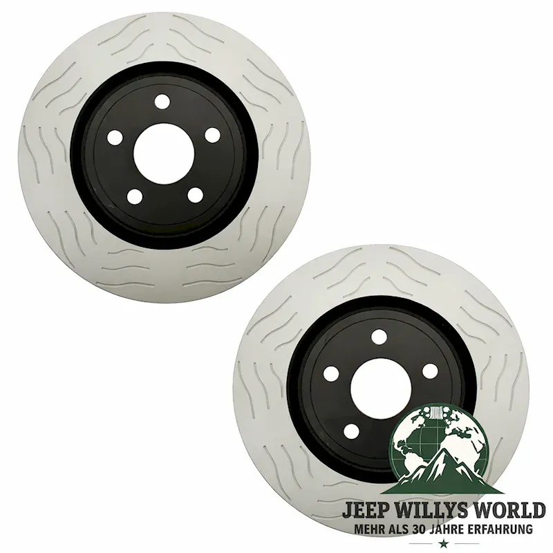 Brake Rotor Set front Jeep CJ YJ XJ MJ 82-89, 4 Pad overview, pad side shown.