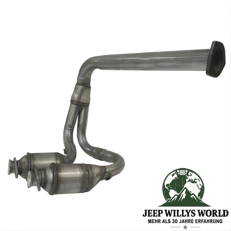 Two (2) Catalytic Converters and Front Pipe for 4.0L engine. Jeep Wrangler TJ (25.01.2000-2002)