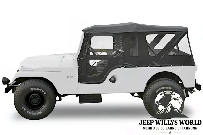 Tigertop Verdeck inkl. Türen Schwarz Jeep CJ6 55-75