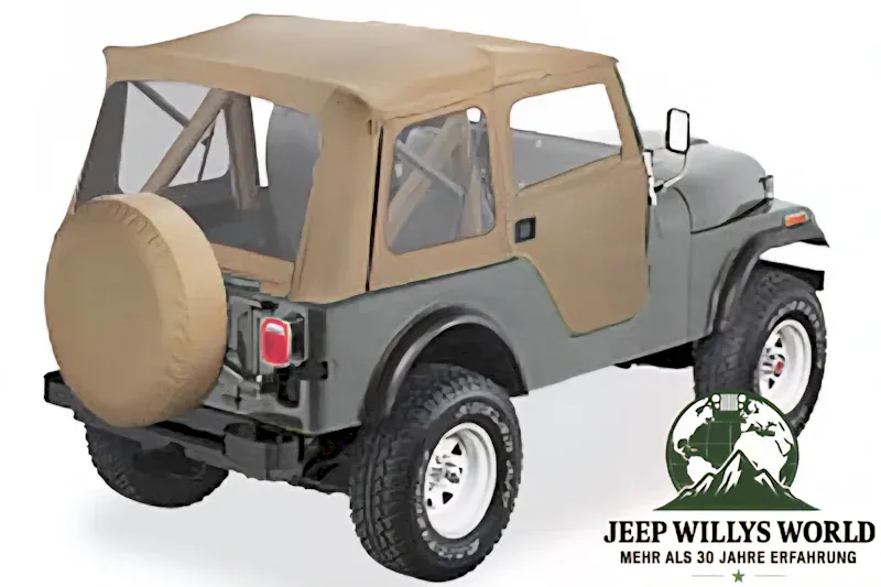 Supertop Verdeck incl. teilbare Türen Tan Denim Jeep CJ5 76-83