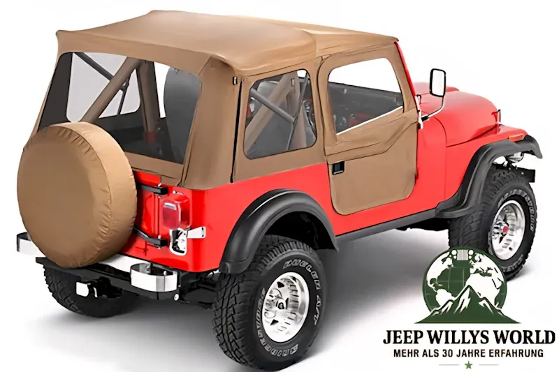 Supertop Verdeck incl. teilbare Türen Spice Denim Jeep CJ7 Wrangler YJ 80-95