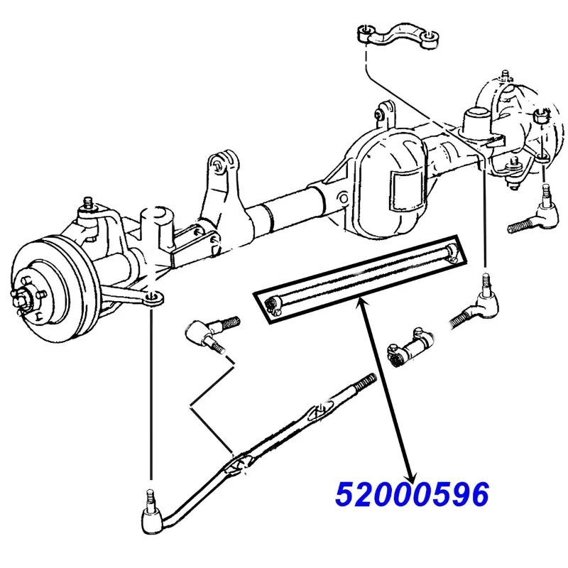 Spurstangenrohr mit Schellen Jeep Cherokee 84-90