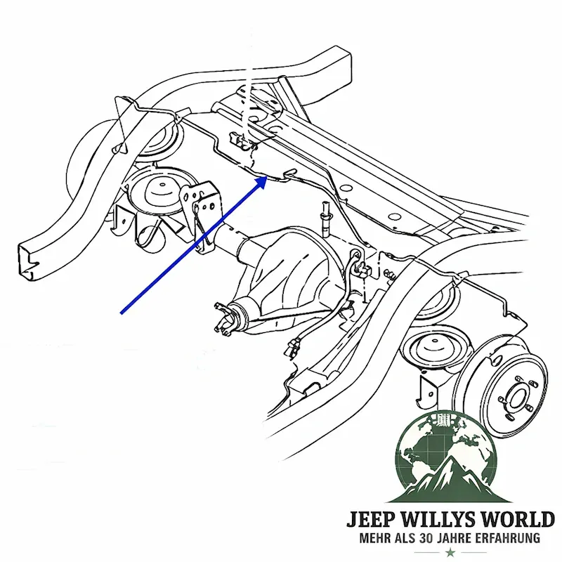 Brake Lines Rear Right Jeep Wrangler 96-06