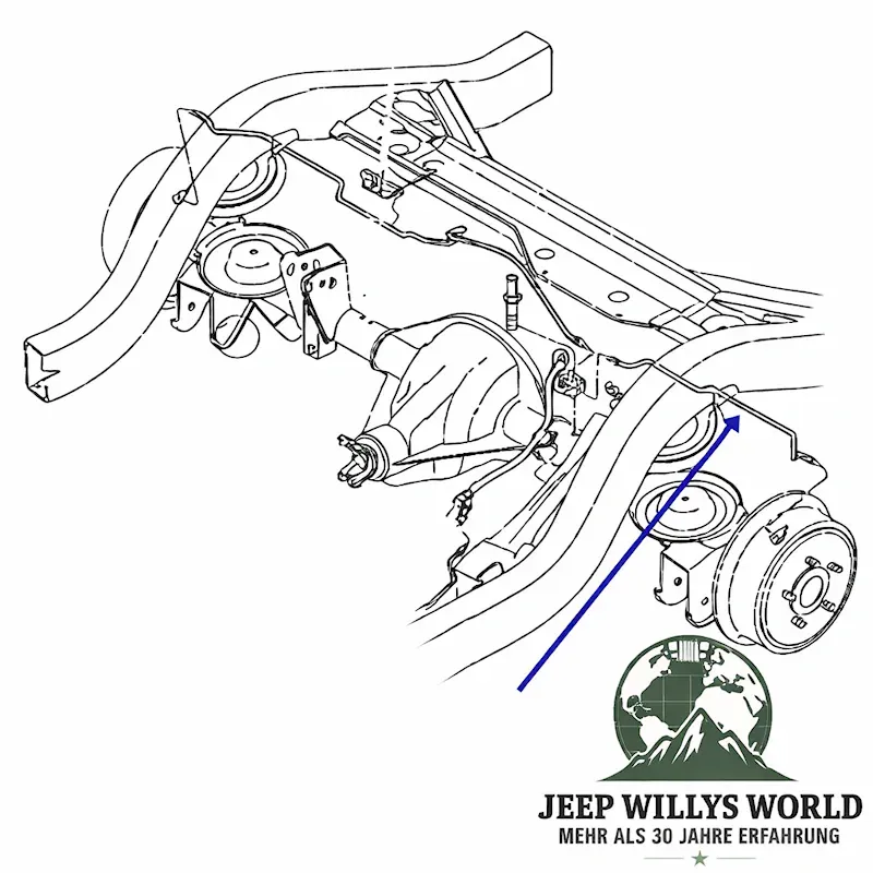 Brake Lines Rear Left Jeep Wrangler 96-06