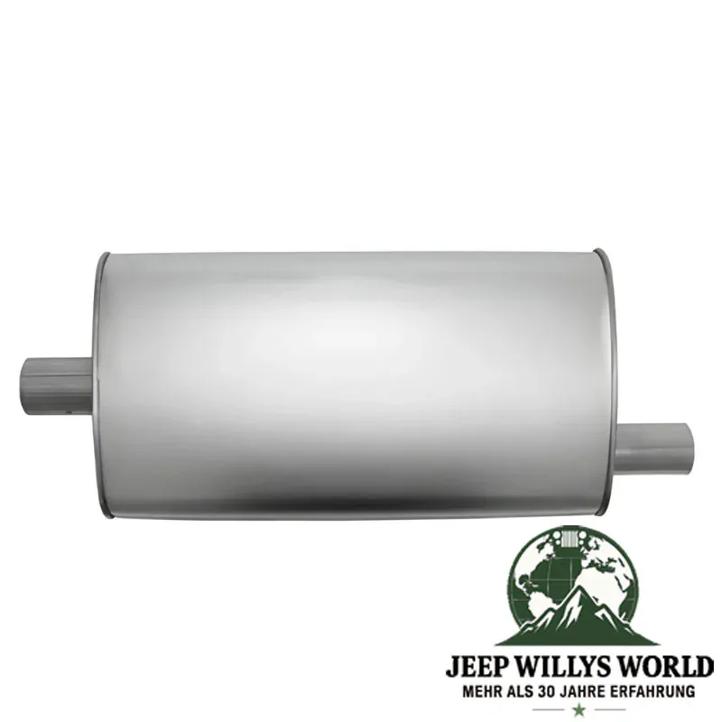 Endschalldämpfer und Endrohrbogen Kit (aluminisiert) inkl. Schellen. 2,25" (57,15 mm) für 2,5L 4 Zylinder oder 4,0L 6 Zylinder Motor. Jeep Cherokee XJ (1987-1995), Endschalldämpfer.