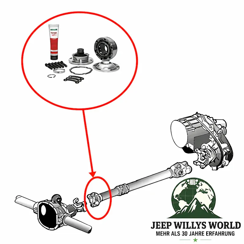 Propeller Shaft Repair Kit Front Axle Differential Jeep Grand Cherokee 93-98
