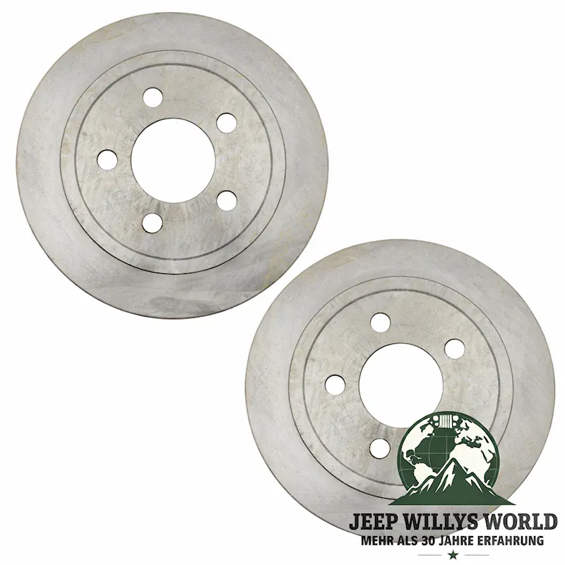 Brake Rotor Set front Jeep CJ YJ XJ MJ 82-89, 4 Pad overview, pad side shown.