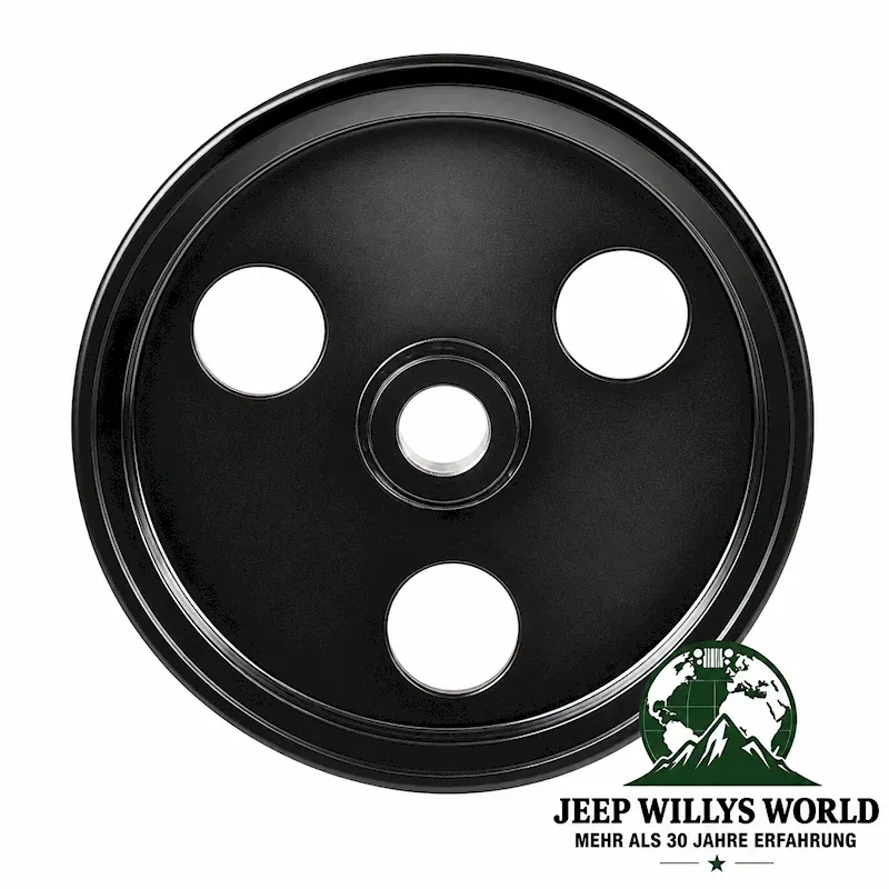 Riemenscheibe für Servopumpe 2,5L, 4,0L & 4,7L Motor. Jeep Wrangler TJ / Cherokee XJ / Grand Cherokee WJ WG (1999-2006) liegend, von oben