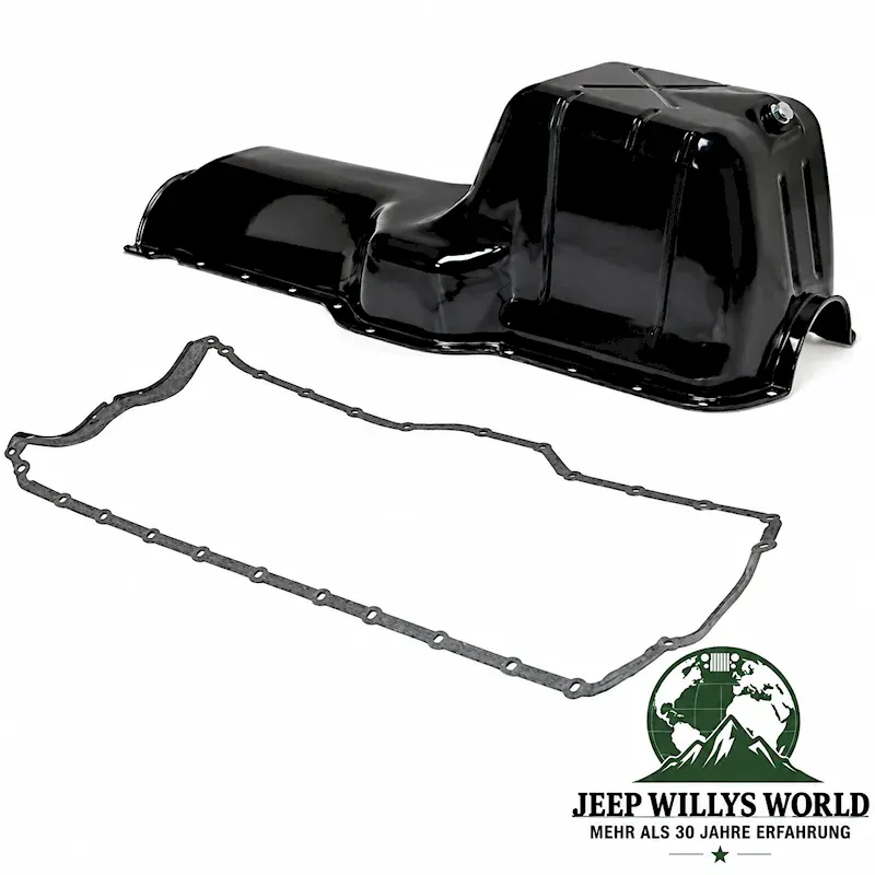Crown Engine Oil Pan with Gasket Jeep Wrangler YJ TJ / Cherokee XJ / Comanche MJ / Grand Cherokee ZJ ZG 4.0L + 4.2L Engine (1987-2001)