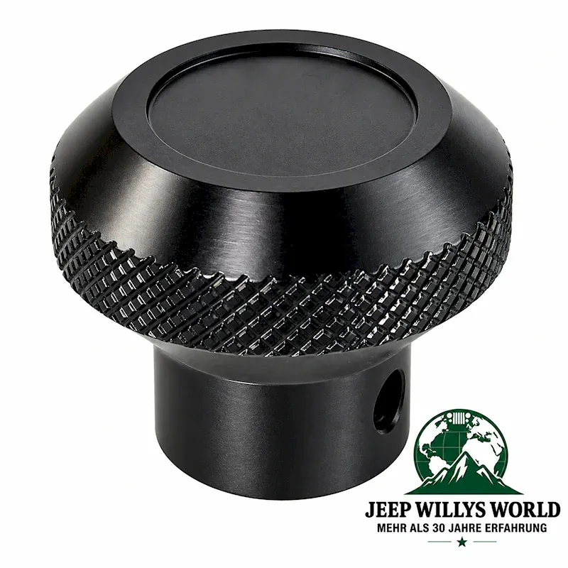 Armaturenbrett Zugschalterknopf Aluminium schwarz Jeep CJ 76-86
