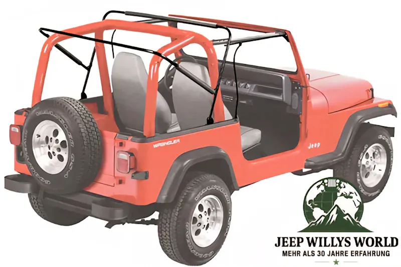 Supertop Verdeck mit getönten Scheiben Spice Denim Jeep CJ7 Wrangler YJ 80-95